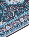Teppich blau / schwarz 60 x 200 cm orientalisches Muster Kurzflor GEDIZ_886645