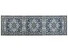 Teppich grau / blau 60 x 200 cm orientalisches Muster Kurzflor KOTTAR_831401