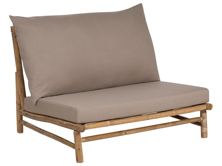 Cadeira em bambu claro e taupe TODI_872132