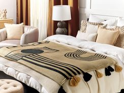 Viltti akryyli beige/musta 130 x 170 cm THAPREK Viltti akryyli beige/musta 130 x 170 cm THAPREK