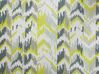 Liegestuhl Akazienholz dunkelbraun Textil weiß / gelb ZickZack-Muster 2er Set ANZIO_800526