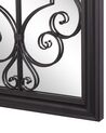 Metalowe lustro ścienne okno 50 x 98 cm czarne CAMPEL_819029