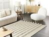 Wool Area Rug 140 x 200 cm Off-White and Black TACETTIN_847200
