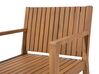 Ensemble de jardin en bois avec 8 chaises et table à roulette SASSARI_736164