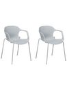 Set di 2 sedie plastica grigio ELBERT_684993