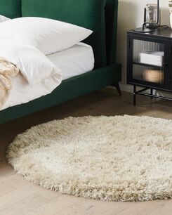 Pyöreä matto beige ⌀ 140 cm CIDE Pyöreä matto beige ⌀ 140 cm CIDE