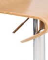 Conjunto de 2 sillas de bar de madera clara/plateado LIVERPOOL_694131
