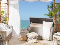 Ulkosäilytyslaatikko polyrottinki ruskeanharmaa 290L MODENA