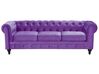 Sofa Set Samtstoff violett 4-Sitzer CHESTERFIELD_707697