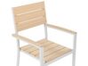 Gartenmöbel Set Kunstholz beige / weiß 6-Sitzer COMO_884185