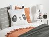 Set of 2 Cotton Kids Cushions Panda Motif 45 x 45 cm Black and White PANDAPAW_911955