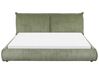 Łóżko sztruksowe 180 x 200 cm zielone VINAY_880015
