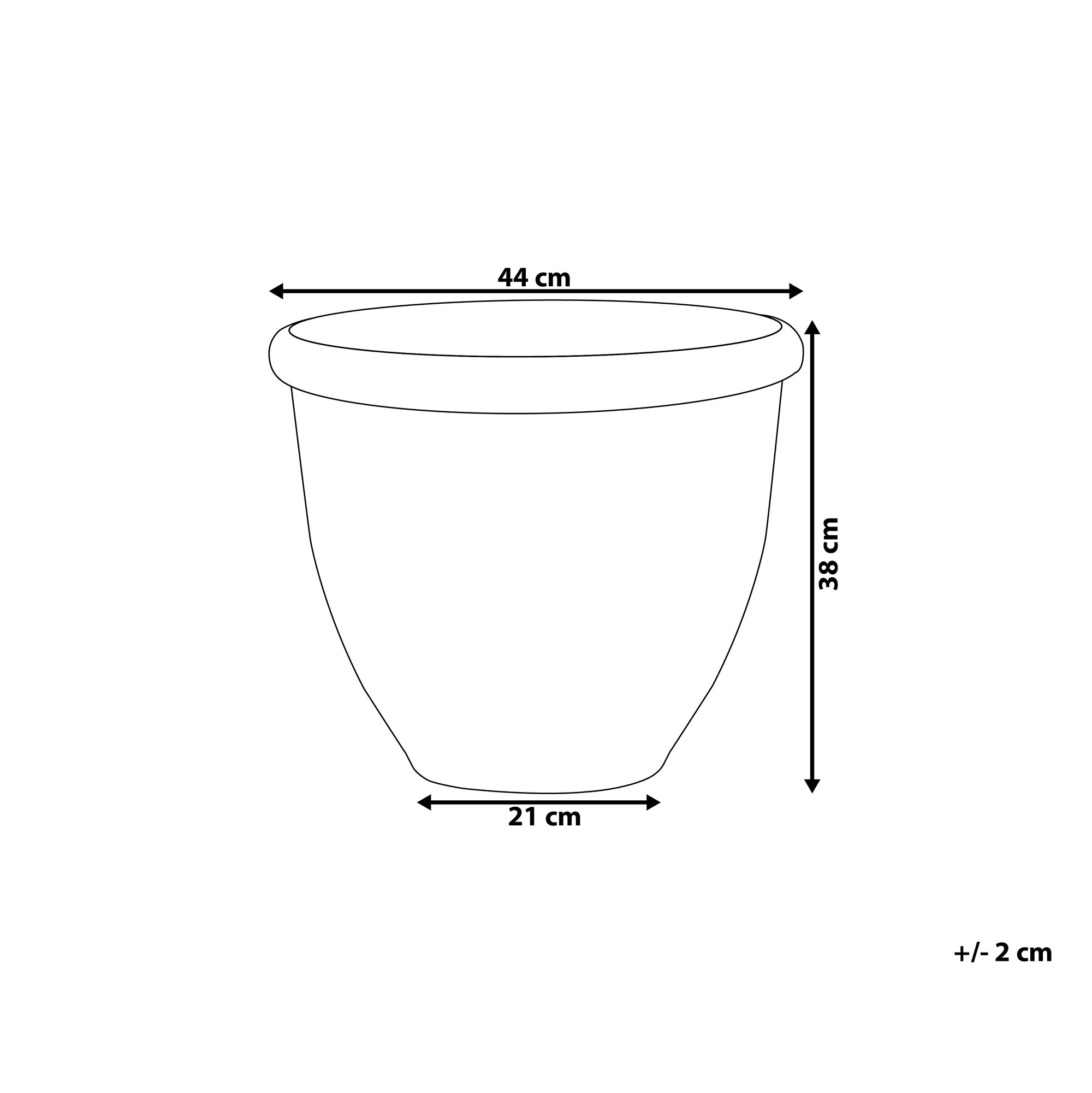 Doniczka ⌀ 44 cm brązowa TESALIA