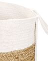 Set of 2 Jute Baskets Natural and White BELLPAT_864094