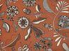 Liegestuhl Akazienholz hellbraun Textil weiss / rot Pflanzenmotiv 2er Set ANZIO_819683