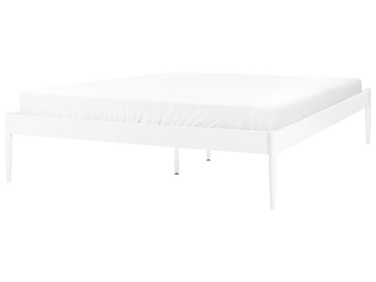 Kovová posteľ 160 x 200 cm biela VAURS_863514