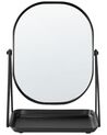 Espejo de maquillaje de metal negro 20 x 22 cm CORREZE_848286