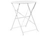 Salon de jardin bistrot table et 2 chaises en acier blanc FIORI_363325