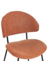 Set of 2 Fabric Dining Chairs Orange KIANA_874315
