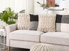 Set of 2 Cotton Macrame Cushions 45 x 45 cm Beige NICAEA_768938