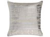 Set of 2 Cotton Cushions Geometric Pattern 50 x 50 cm Silver OUJDA_831089