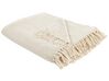 Cotton Blanket 220 x 240 cm Light Beige MALU_908236