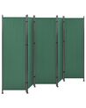 	Biombo 5 paneles de poliéster verde 170 x 270 cm NARNI_802651