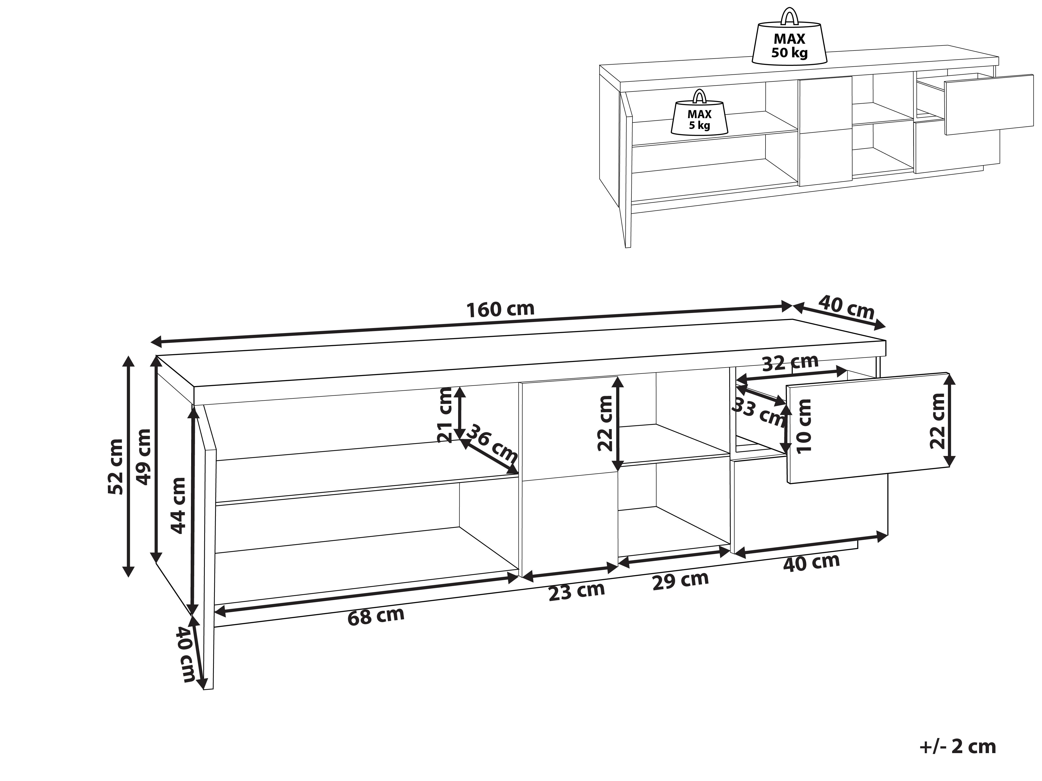 TV M bel Heller Holzfarbton Wei 160 X 40 X 52 Cm FARADA Beliani at Tv m bel heller holzfarbton wei 160 x 40 x 52 cm farada beliani at