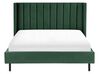Łóżko welurowe 160 x 200 cm zielone VILLETTE_745594