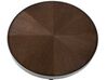 Beistelltisch dunkler Holzfarbton / silber ⌀ 44 cm RAMONA_705810