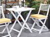 Balkong sett med bord og 2 stoler med puter hvit / gul FIJI_764394