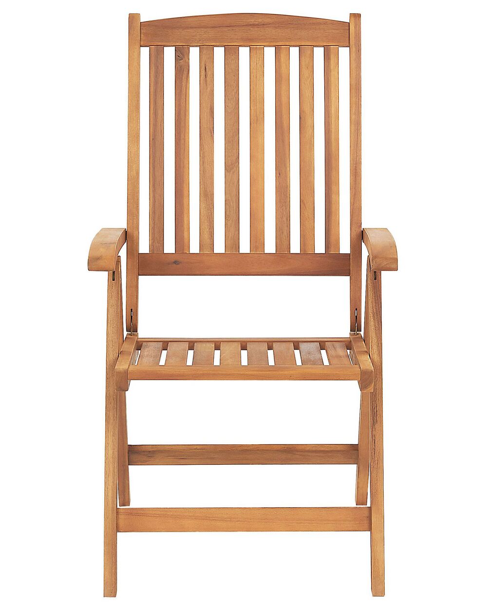 Set of 2 Acacia Wood Garden Folding Chairs with Blue Cushions JAVA