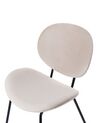 Set of 2 Velvet Dining Chairs Light Beige LUANA_884778
