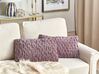 Set of 2 Velvet Pleated Cushions 30 x 50 cm Violet CHIRITA_892677