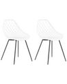 Set of 2 Dining Chairs White CANTON_775150