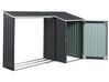 Steel Garden Shed with Log Store Grey AOSTA_835749