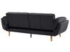 Velvet Sofa Bed Black ASBY_788054