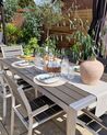 Sivá hliníková záhradná jedálenská súprava stola a stoličiek VERNIO_878280