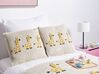 Conjunto de 2 almofadas decorativas com motivo de girafas em algodão creme 45 x 45 cm CHILARI_905258