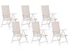 Conjunto de 6 sillas de jardín plegables beige CATANIA_884030