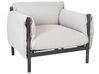 Aluminium Garden Set 3 Seater Sofa with Armchairs Light Grey ESPERIA_868692