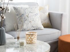 Koristetyynysetti 45x45cm beige kukkakuviolla ARBOR