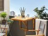 Tavolino sospeso da balcone 60 x 40 cm legno chiaro UDINE_810080