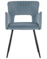 Lot de 2 chaises de salle à manger en velours bleu clair SANILAC_847116