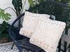 Set of 2 Cotton Macrame Cushions 45 x 45 cm Beige NICAEA_809352
