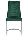 Conjunto de 2 sillas de terciopelo verde esmeralda/plateado ALTOONA_795758