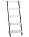 Ladder Shelf Dark Wood and White MOBILE TRIO_727327