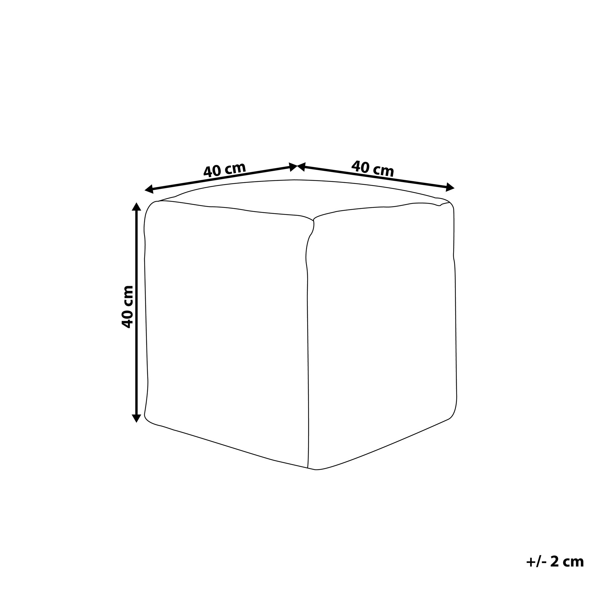 Puf 40 x 40 x 40 cm jasnoszary HIRRI