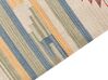 Kelim Teppich Baumwolle mehrfarbig 80 x 150 cm geometrisches Muster Kurzflor APARAN_869626