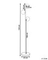 Stehlampe Metall / Rauchglas silber 154 cm 3-flammig Kugelform RAMIS_841442